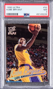1996-97 Fleer Ultra #52 Kobe Bryant Rookie Card - PSA NM 7
